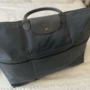 Longchamp Le Pliage Overnight Travel Bag (Navy)